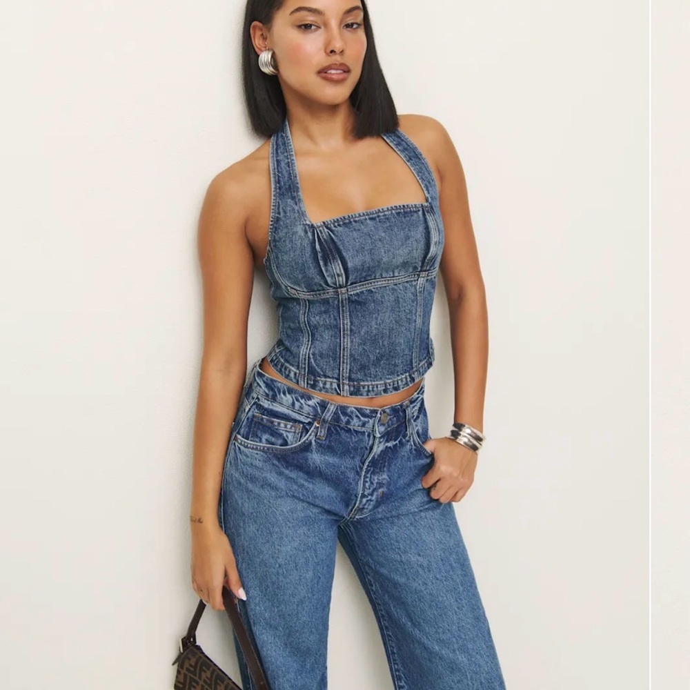 Reformation Lucinda Denim Top NWT